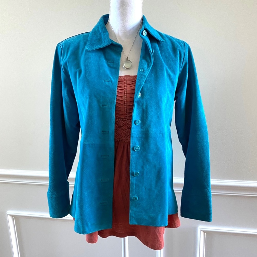 Turquoise Suede Jacket